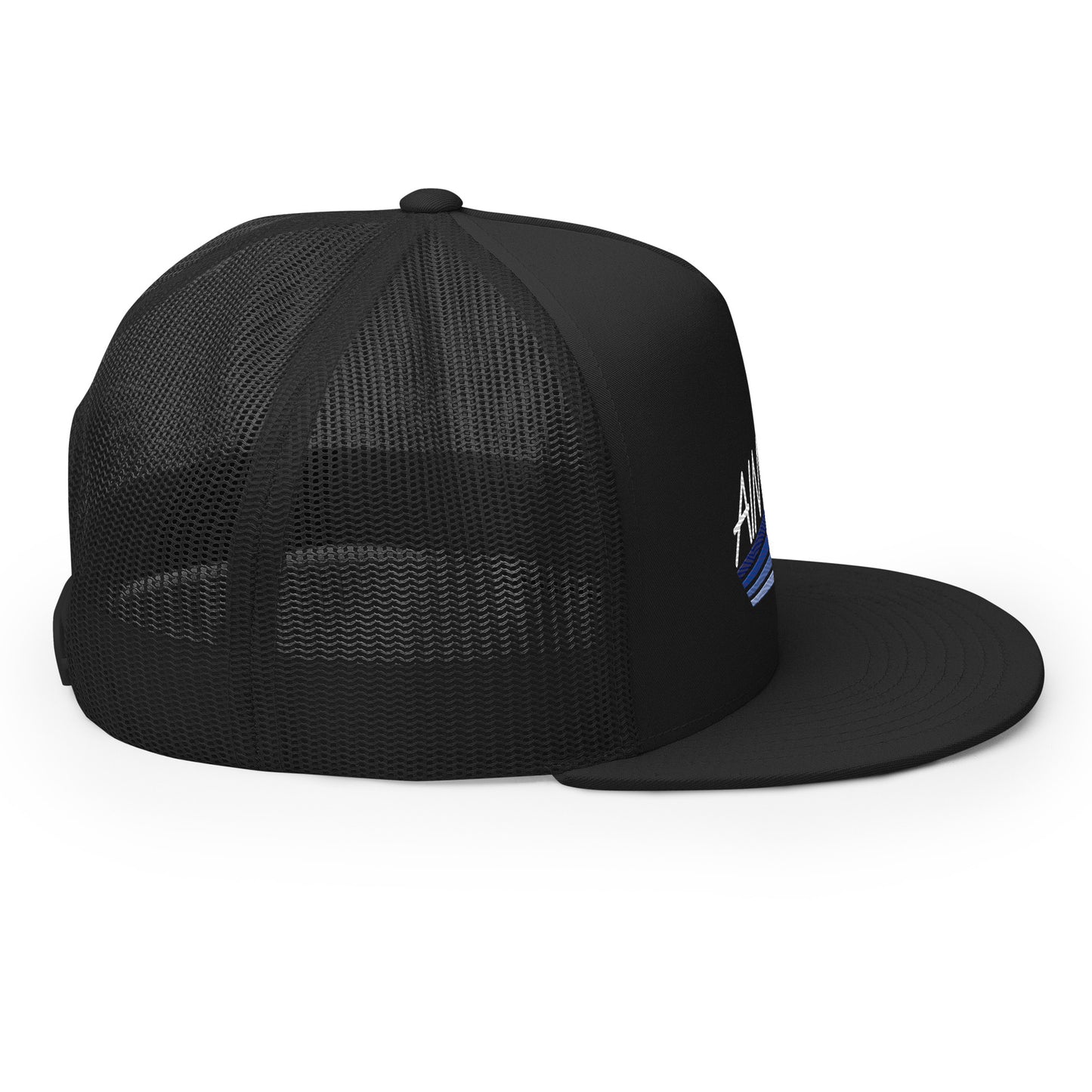 Color Logo Flat Billed Trucker Cap