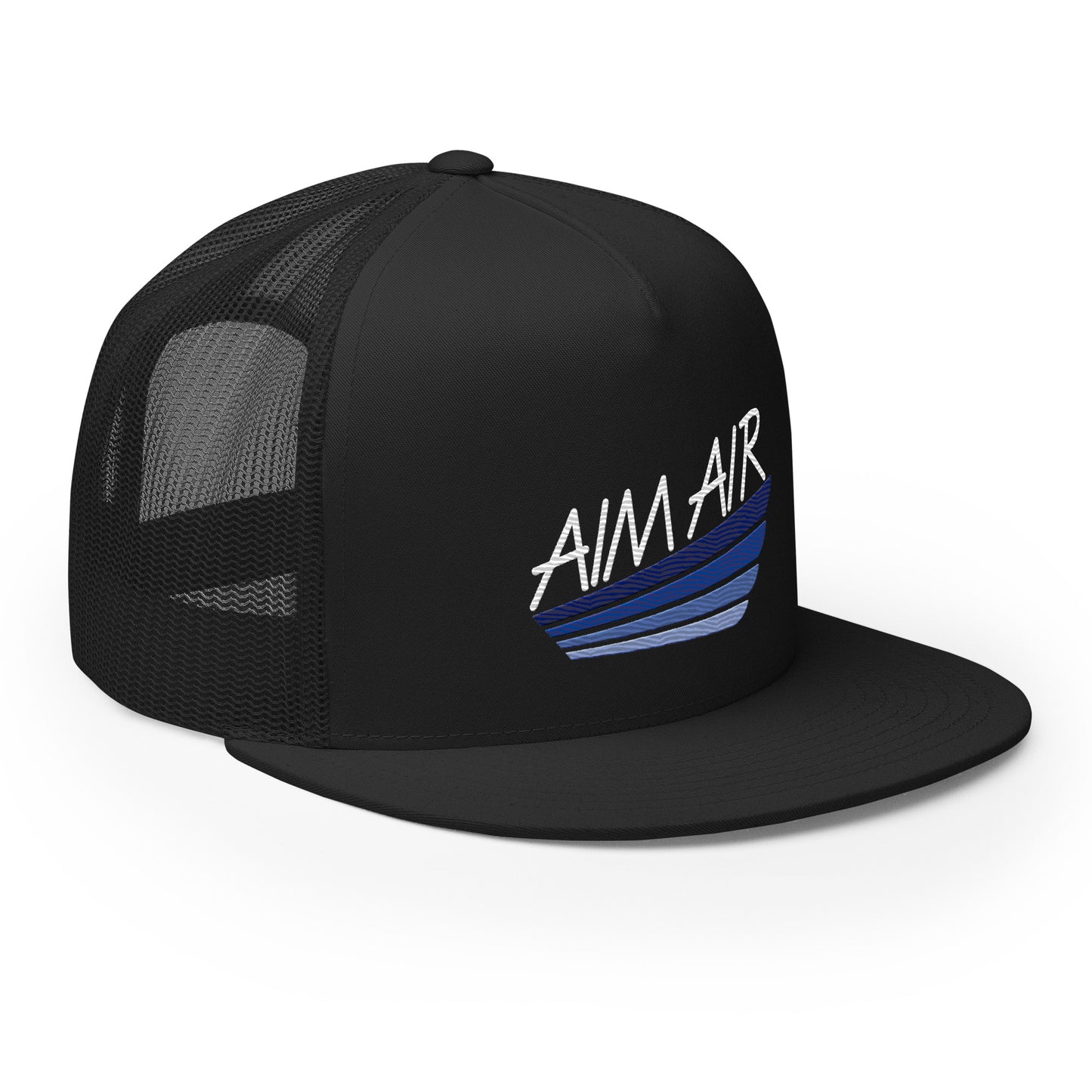 Color Logo Flat Billed Trucker Cap