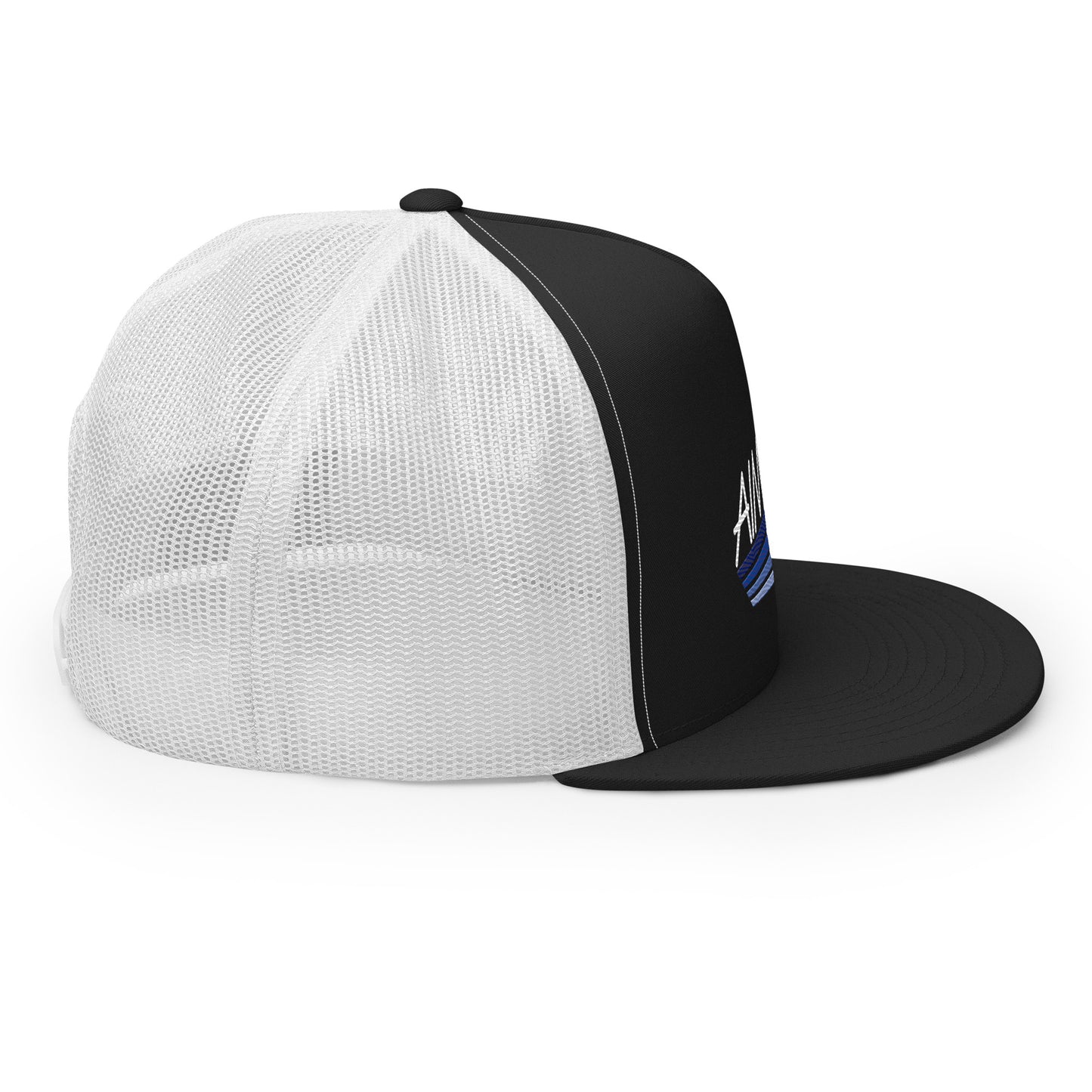 Color Logo Flat Billed Trucker Cap