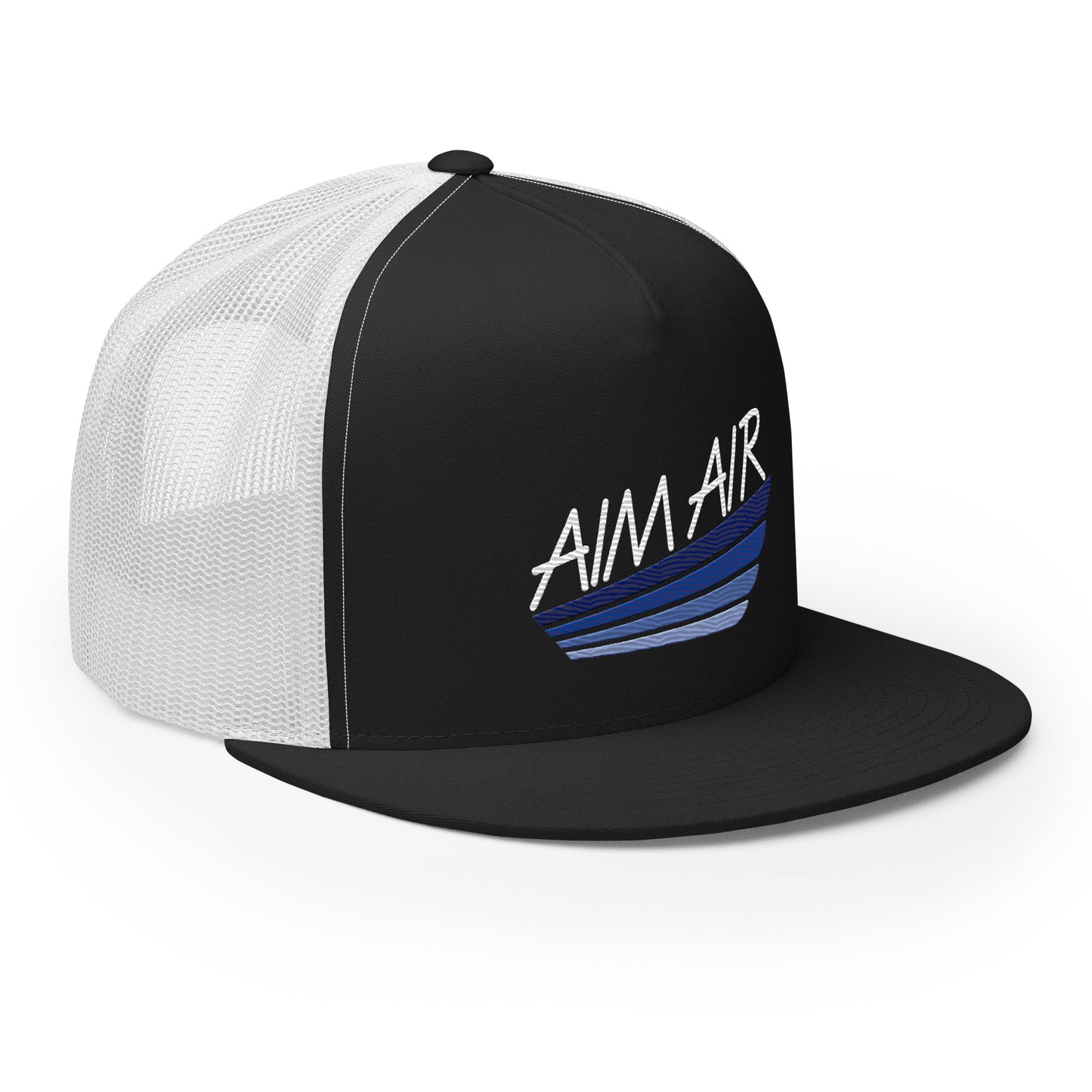 Color Logo Flat Billed Trucker Cap