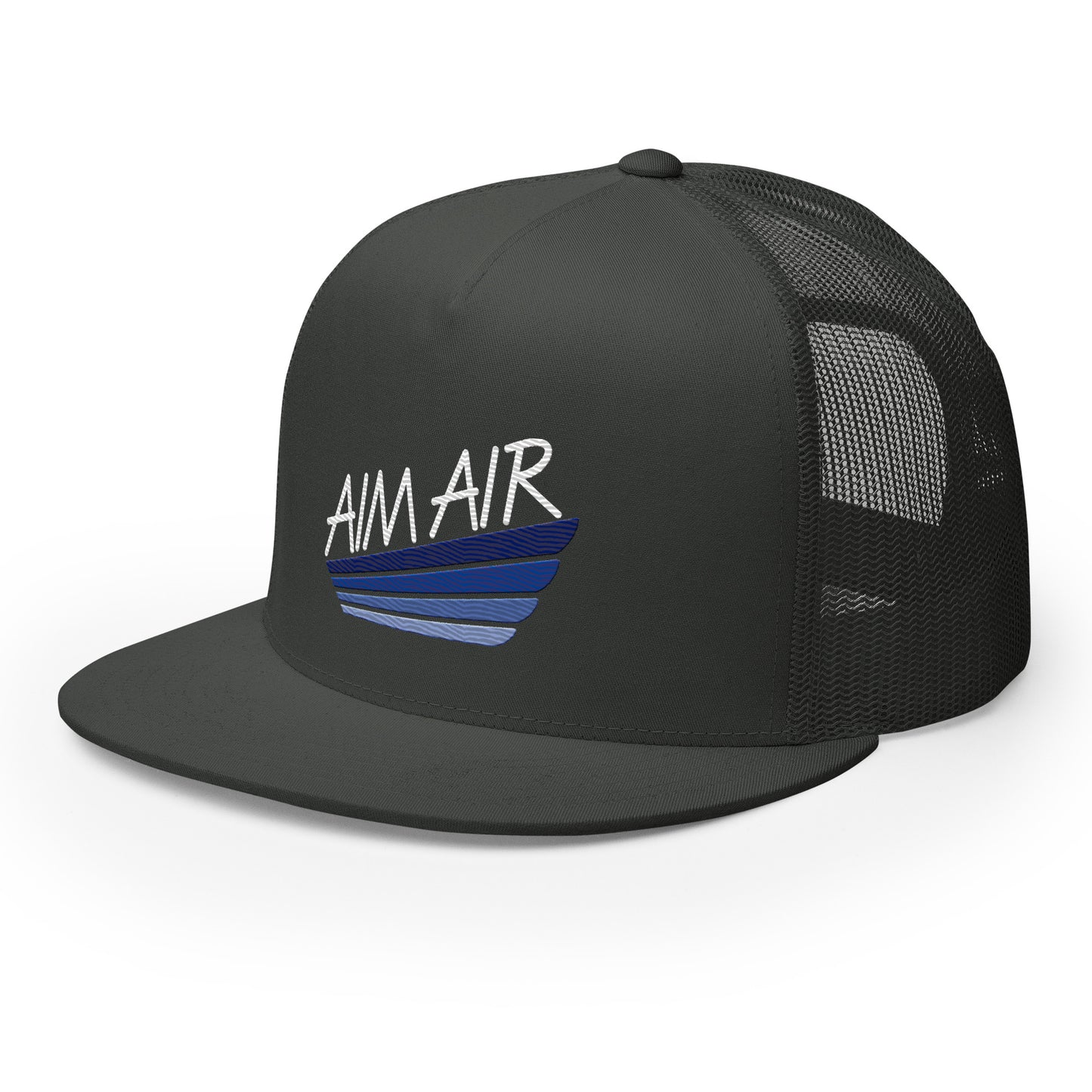 Color Logo Flat Billed Trucker Cap