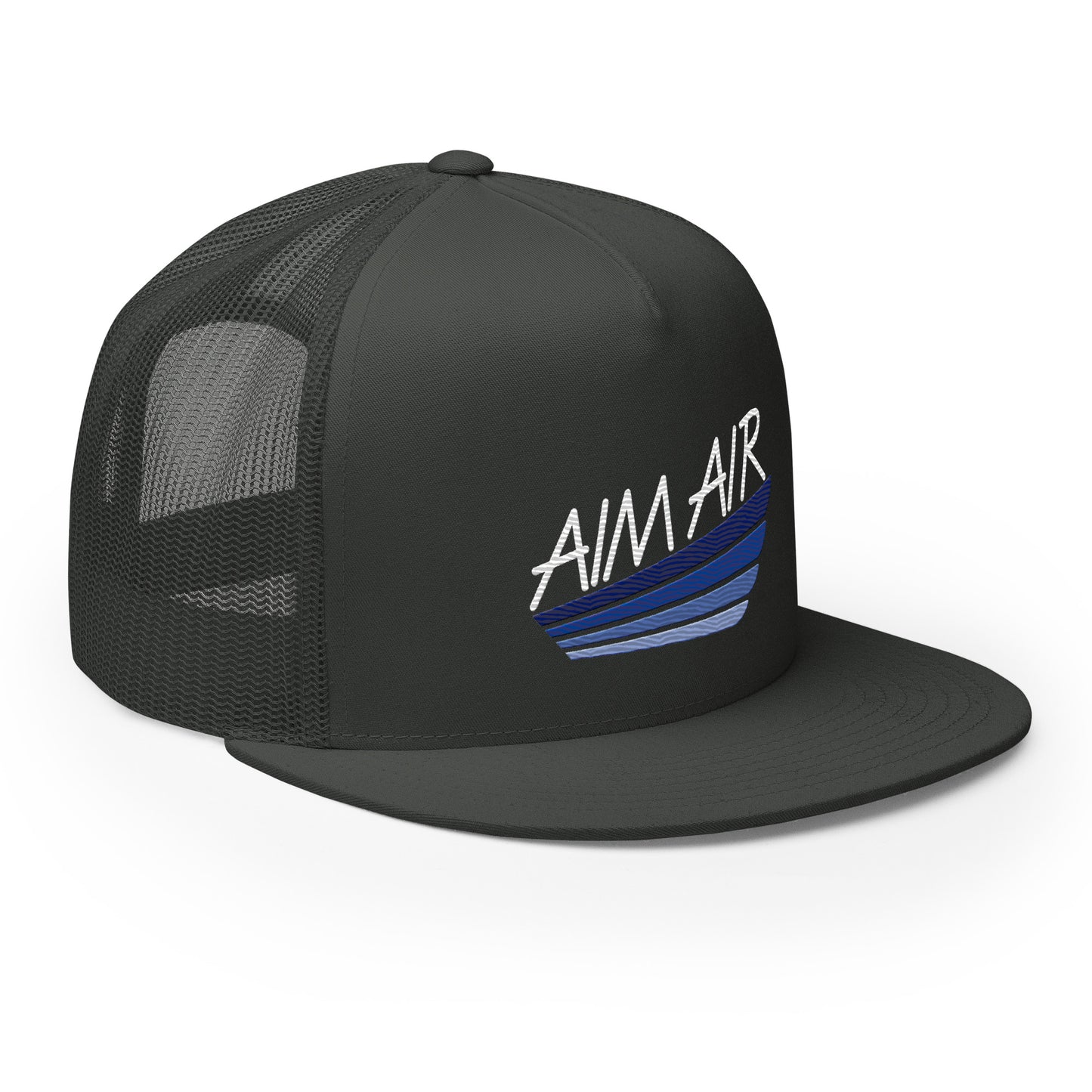 Color Logo Flat Billed Trucker Cap
