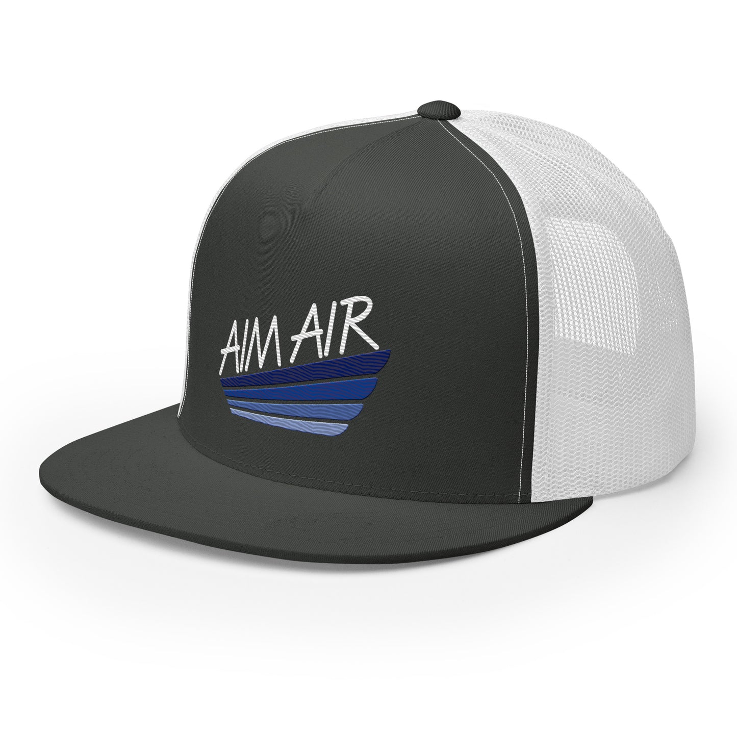 Color Logo Flat Billed Trucker Cap