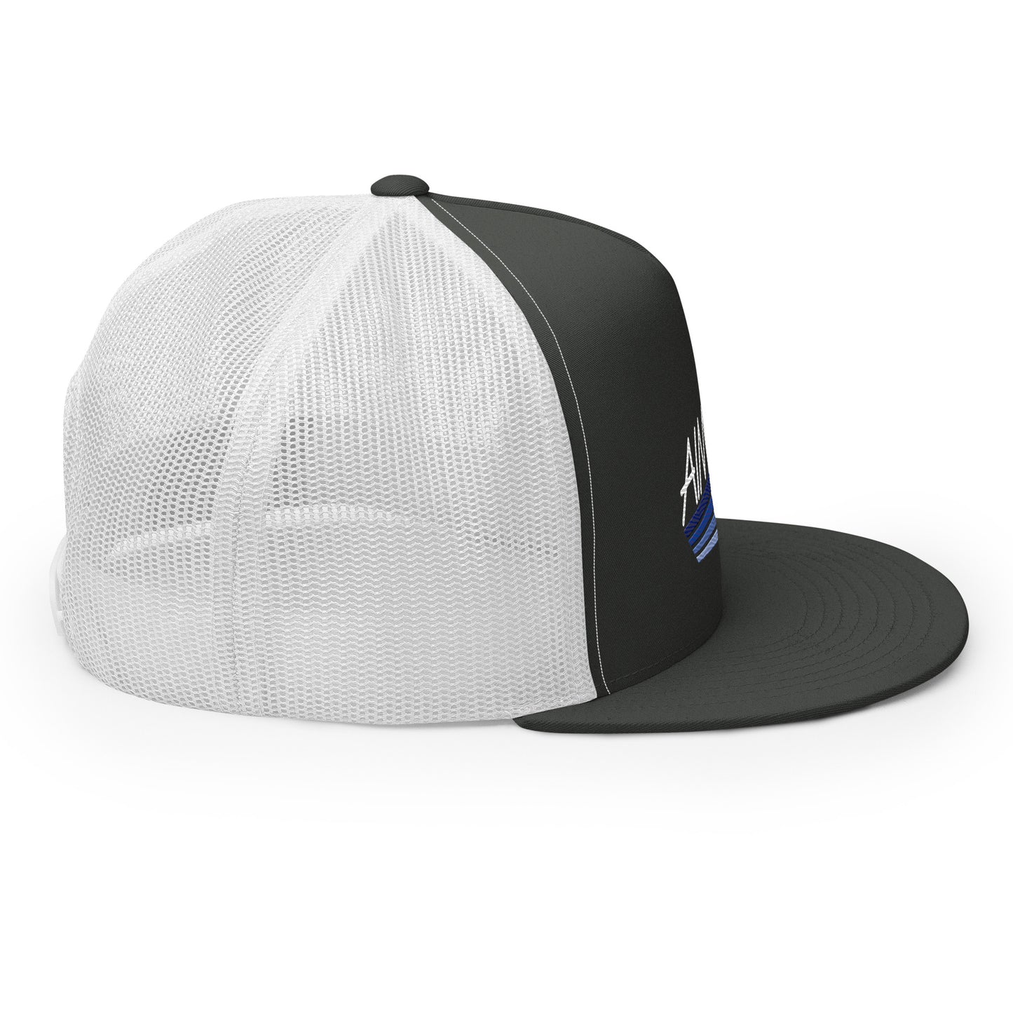 Color Logo Flat Billed Trucker Cap