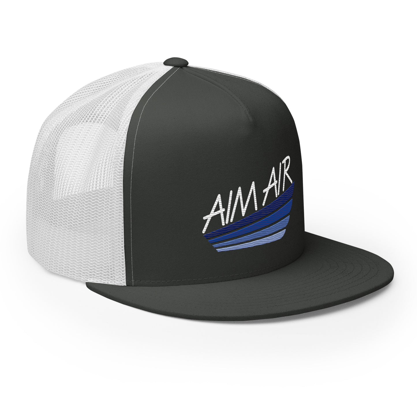 Color Logo Flat Billed Trucker Cap