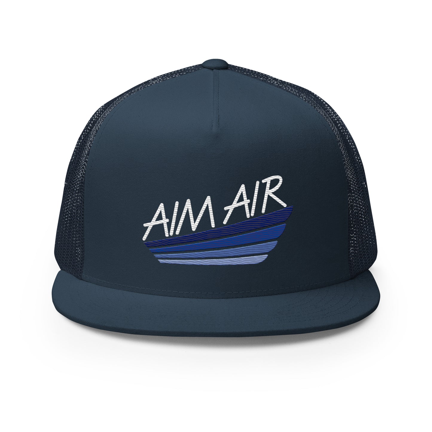 Color Logo Flat Billed Trucker Cap