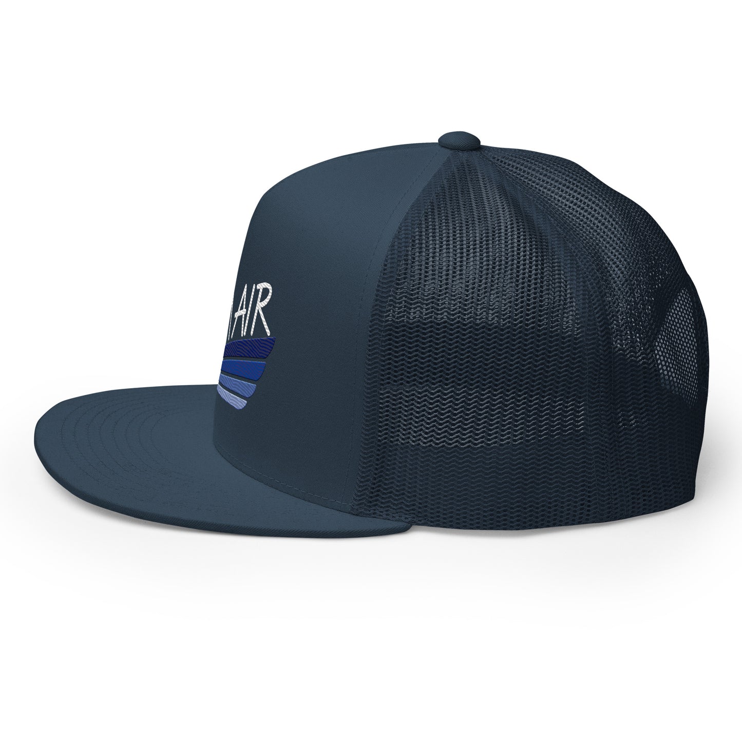 Color Logo Flat Billed Trucker Cap