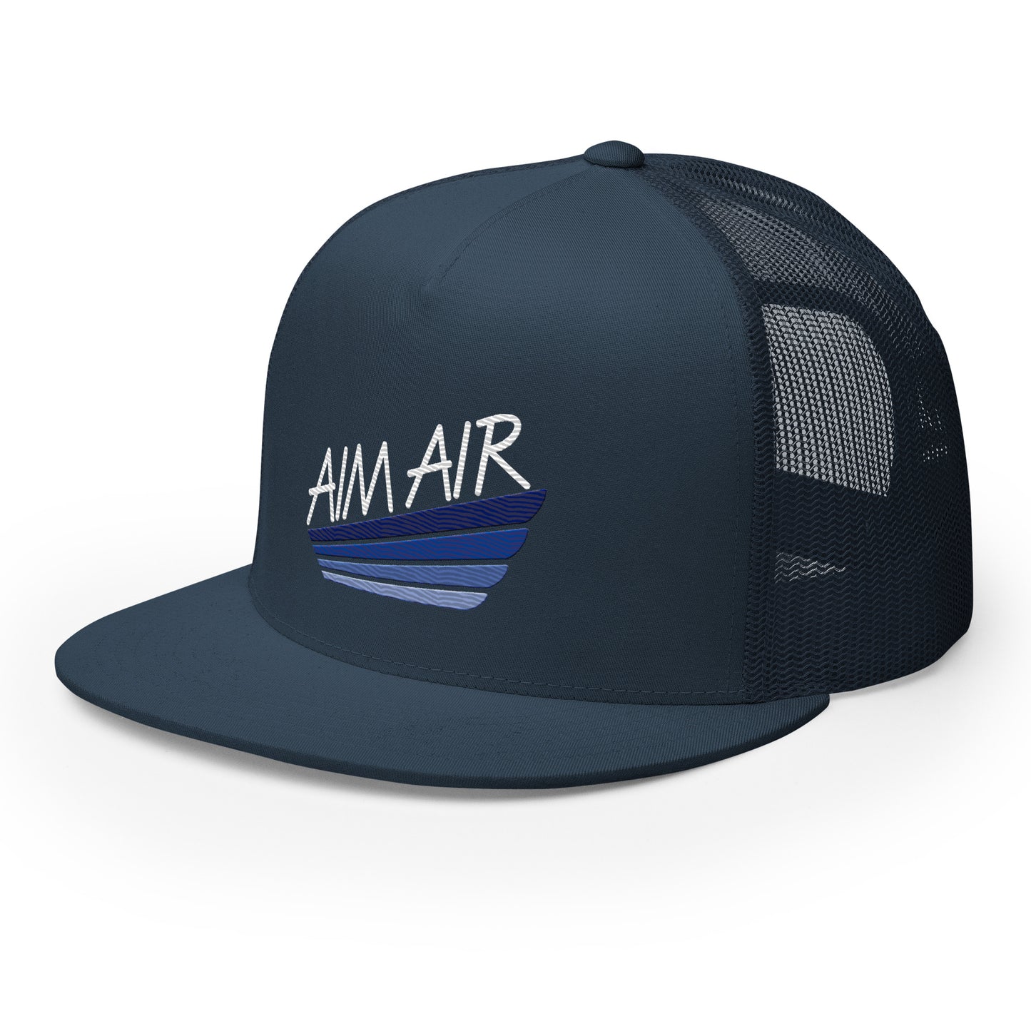 Color Logo Flat Billed Trucker Cap