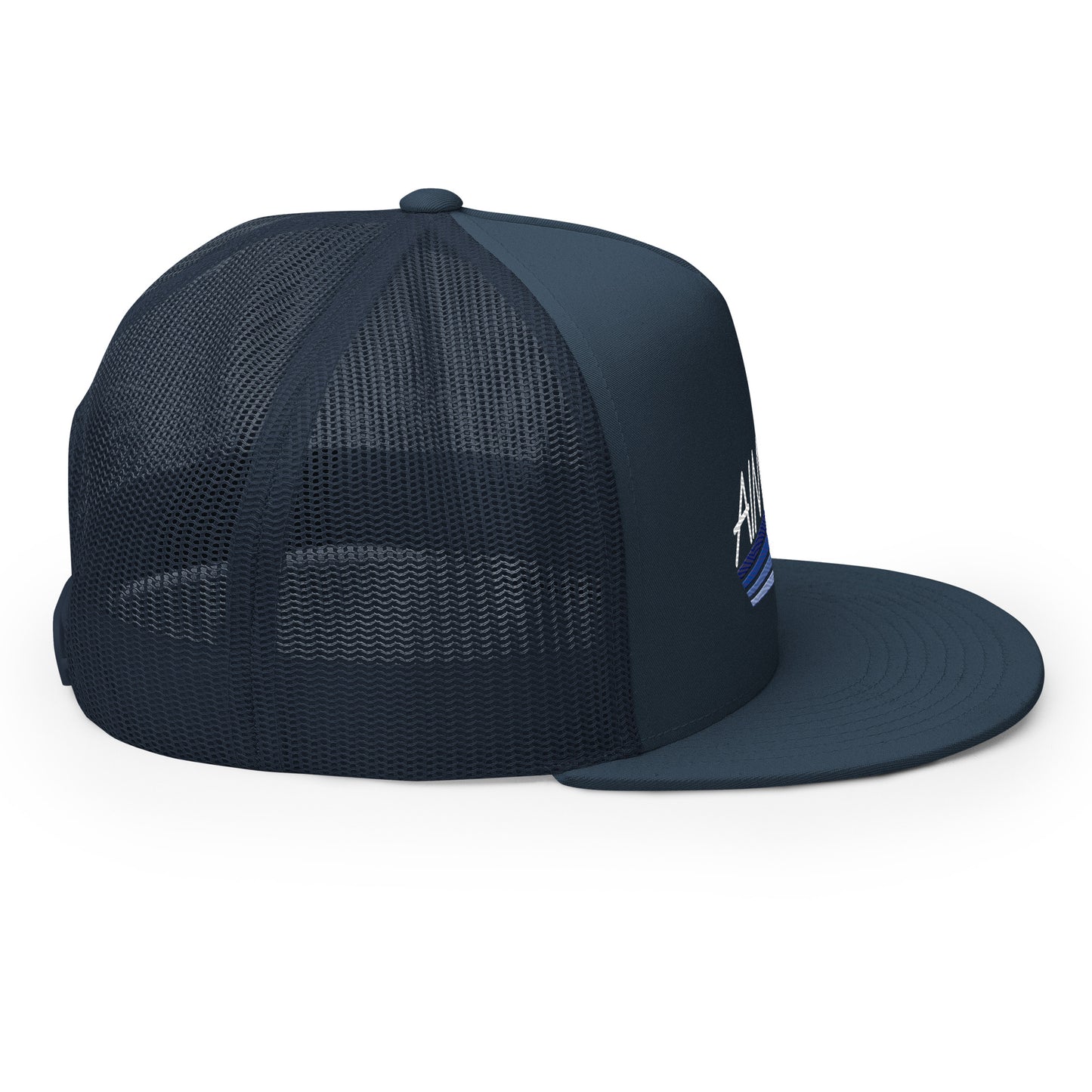 Color Logo Flat Billed Trucker Cap