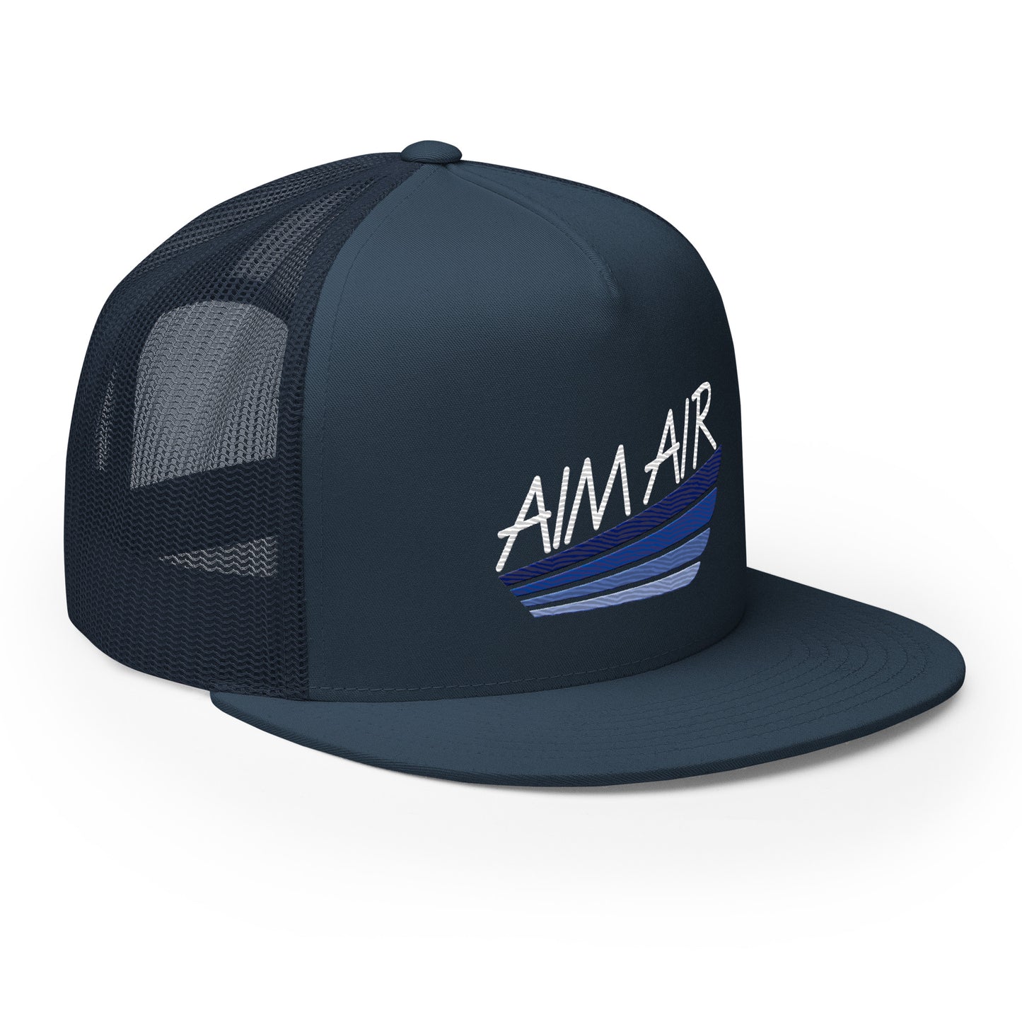 Color Logo Flat Billed Trucker Cap
