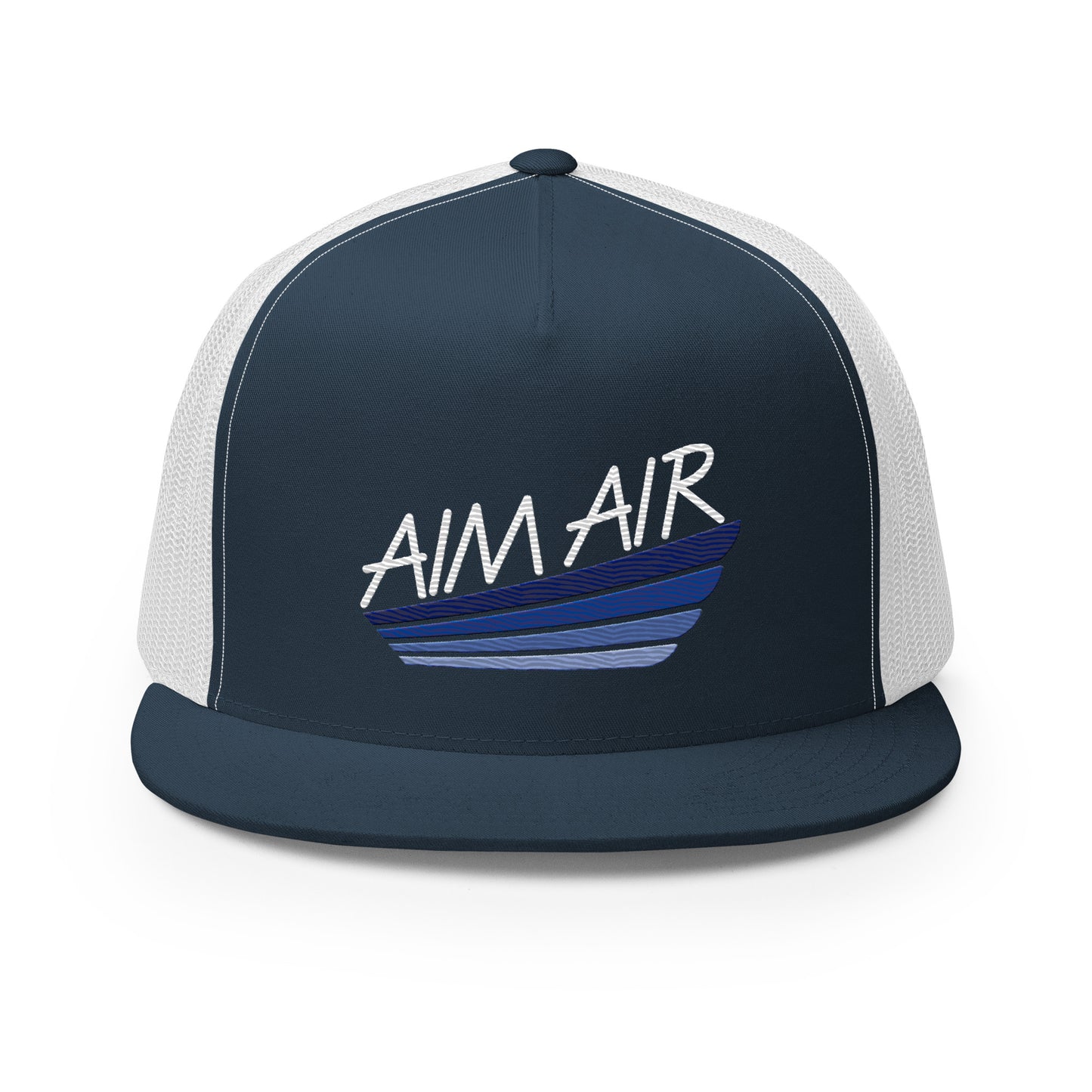 Color Logo Flat Billed Trucker Cap