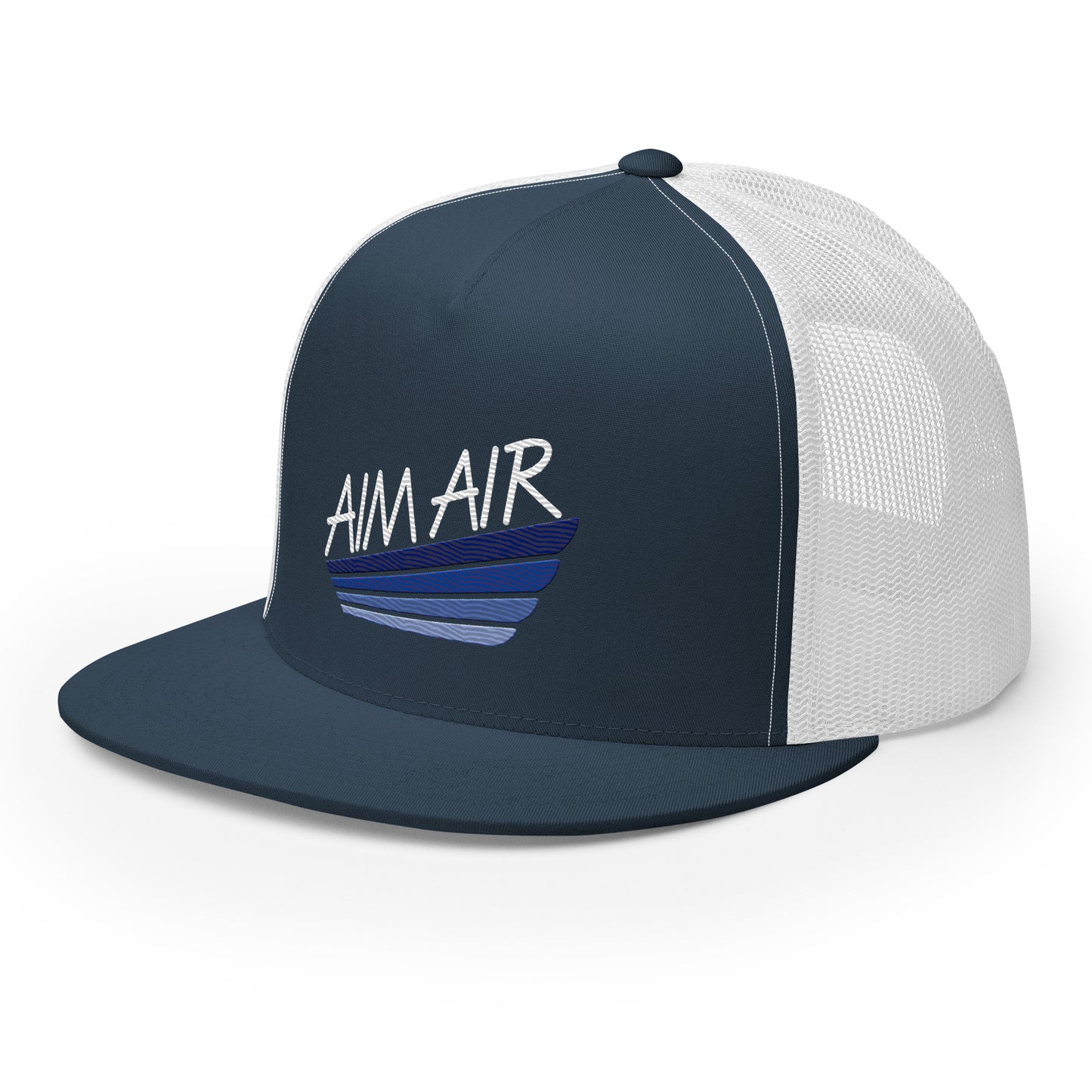 Color Logo Flat Billed Trucker Cap