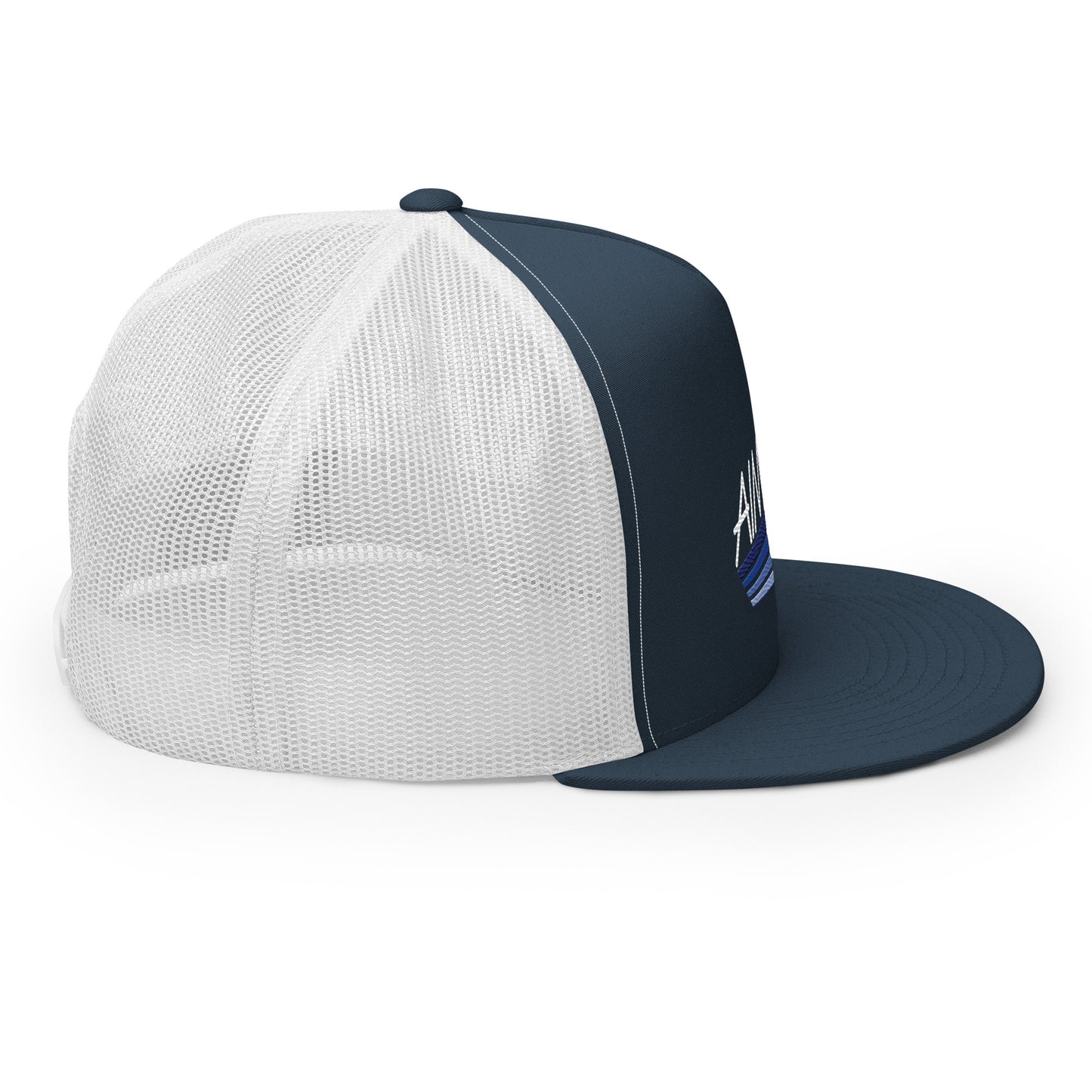 Color Logo Flat Billed Trucker Cap