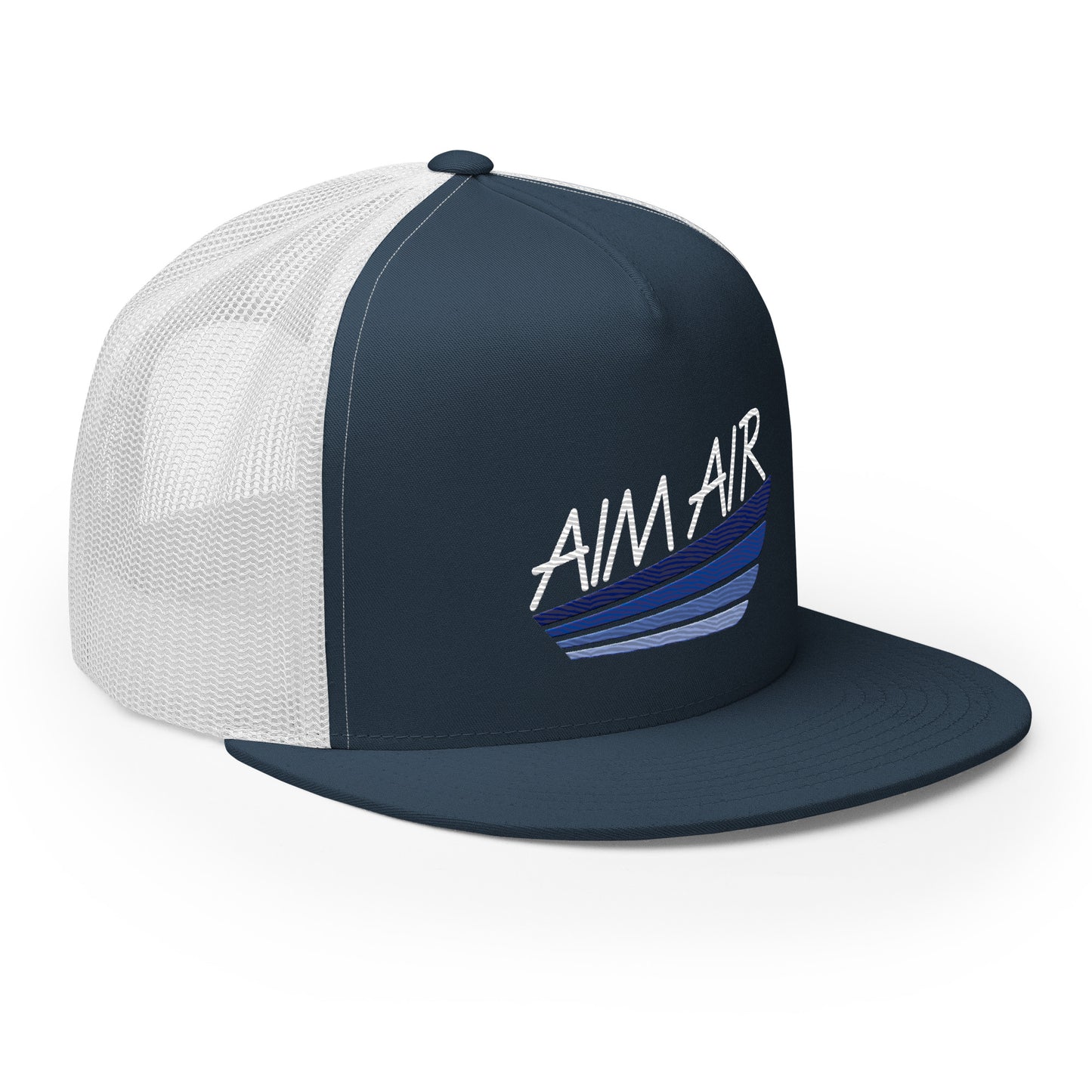 Color Logo Flat Billed Trucker Cap