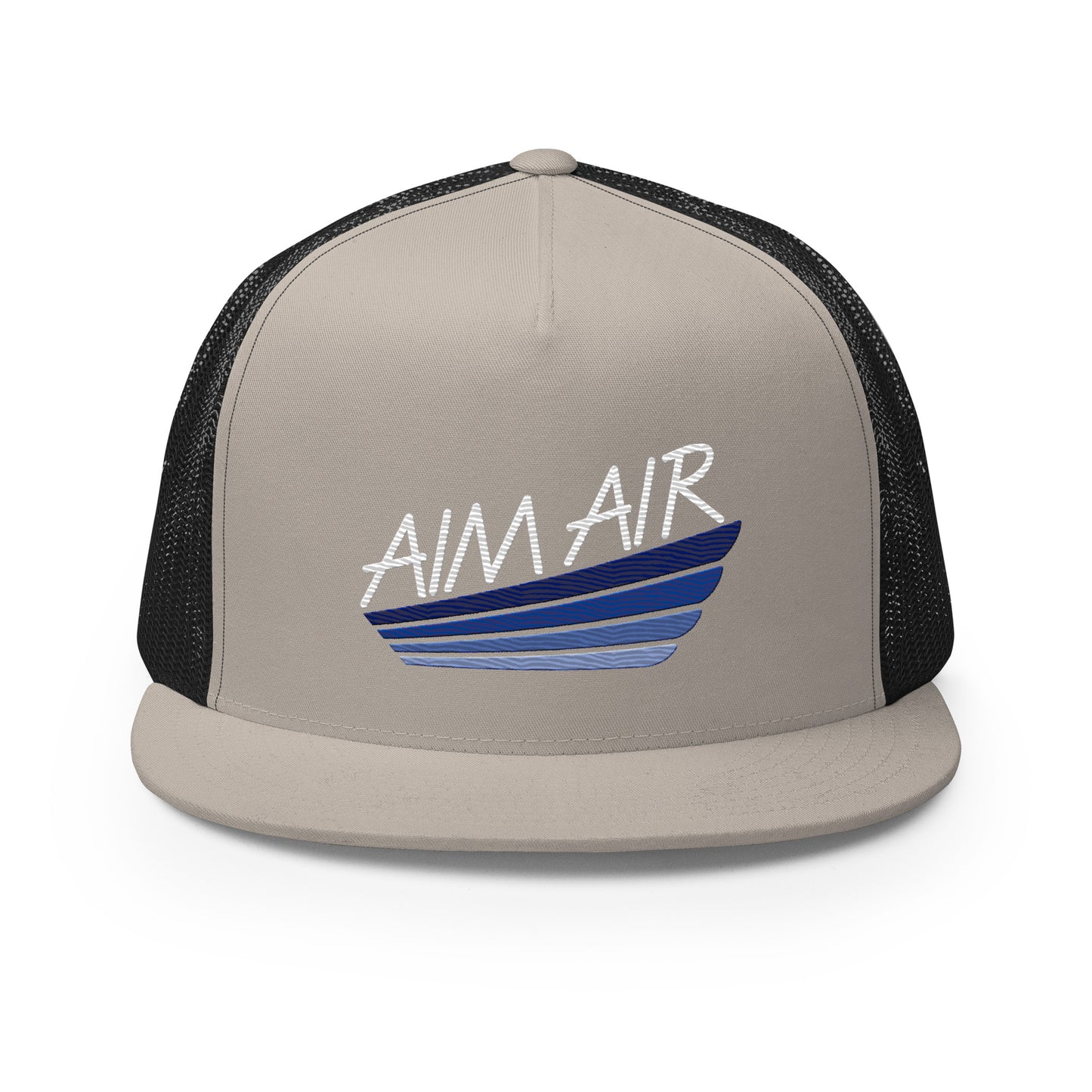 Color Logo Flat Billed Trucker Cap