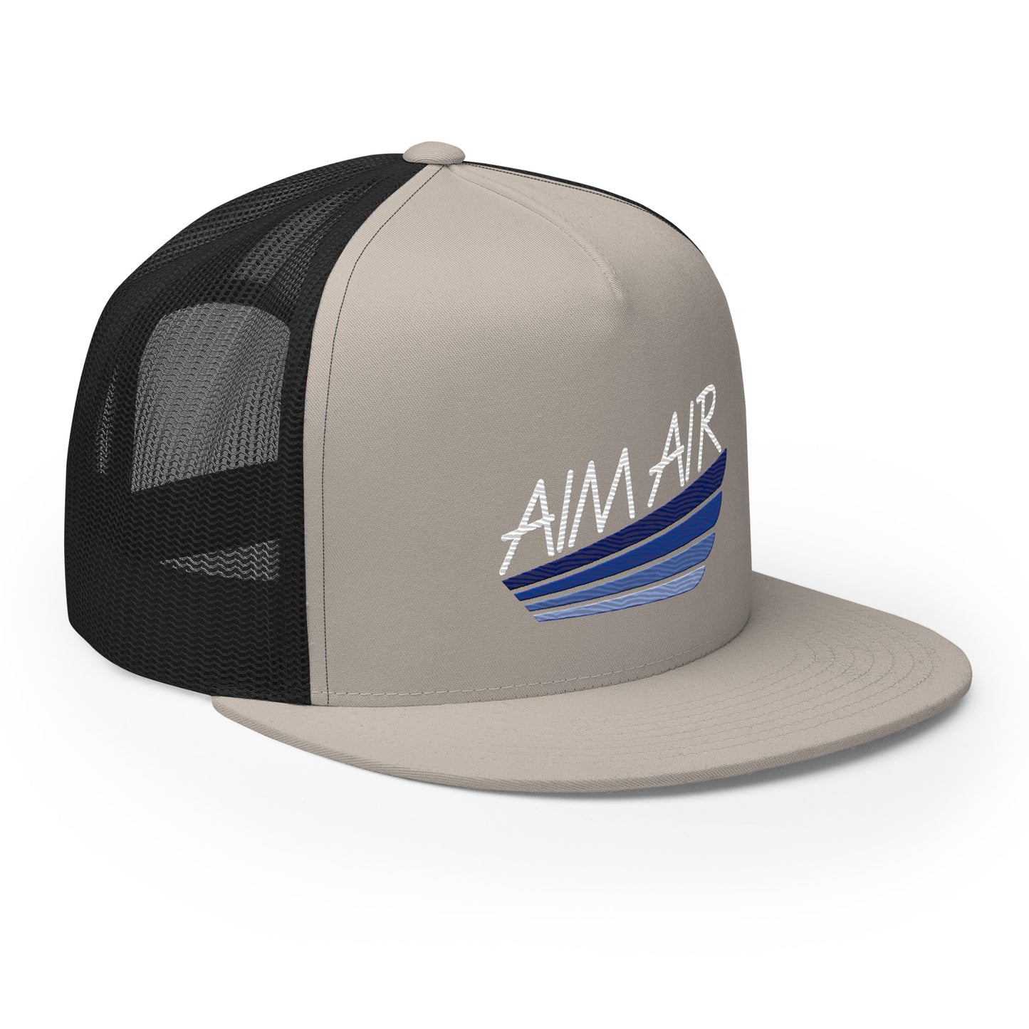 Color Logo Flat Billed Trucker Cap