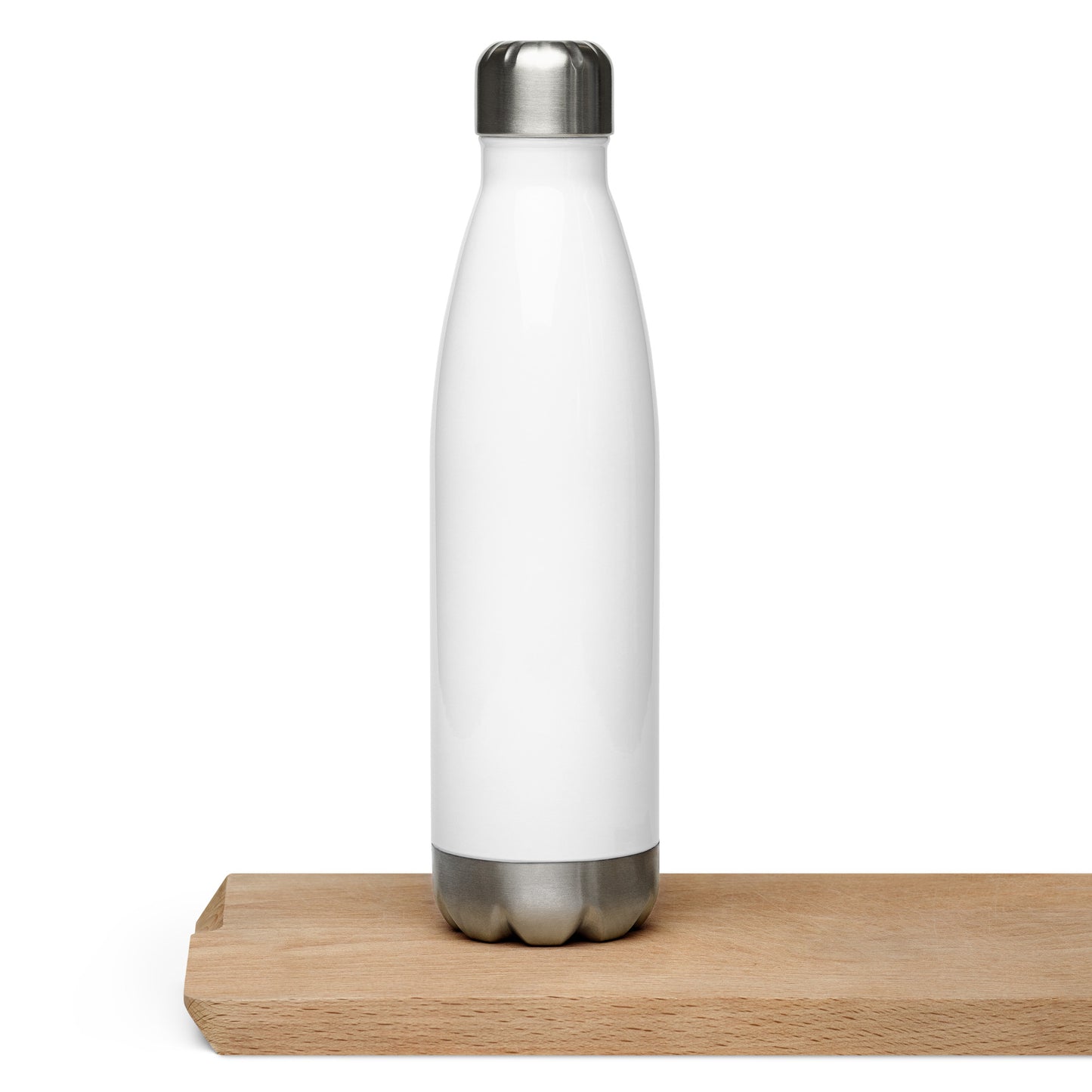 Stainless Steel Water Bottle (Blue Logo)