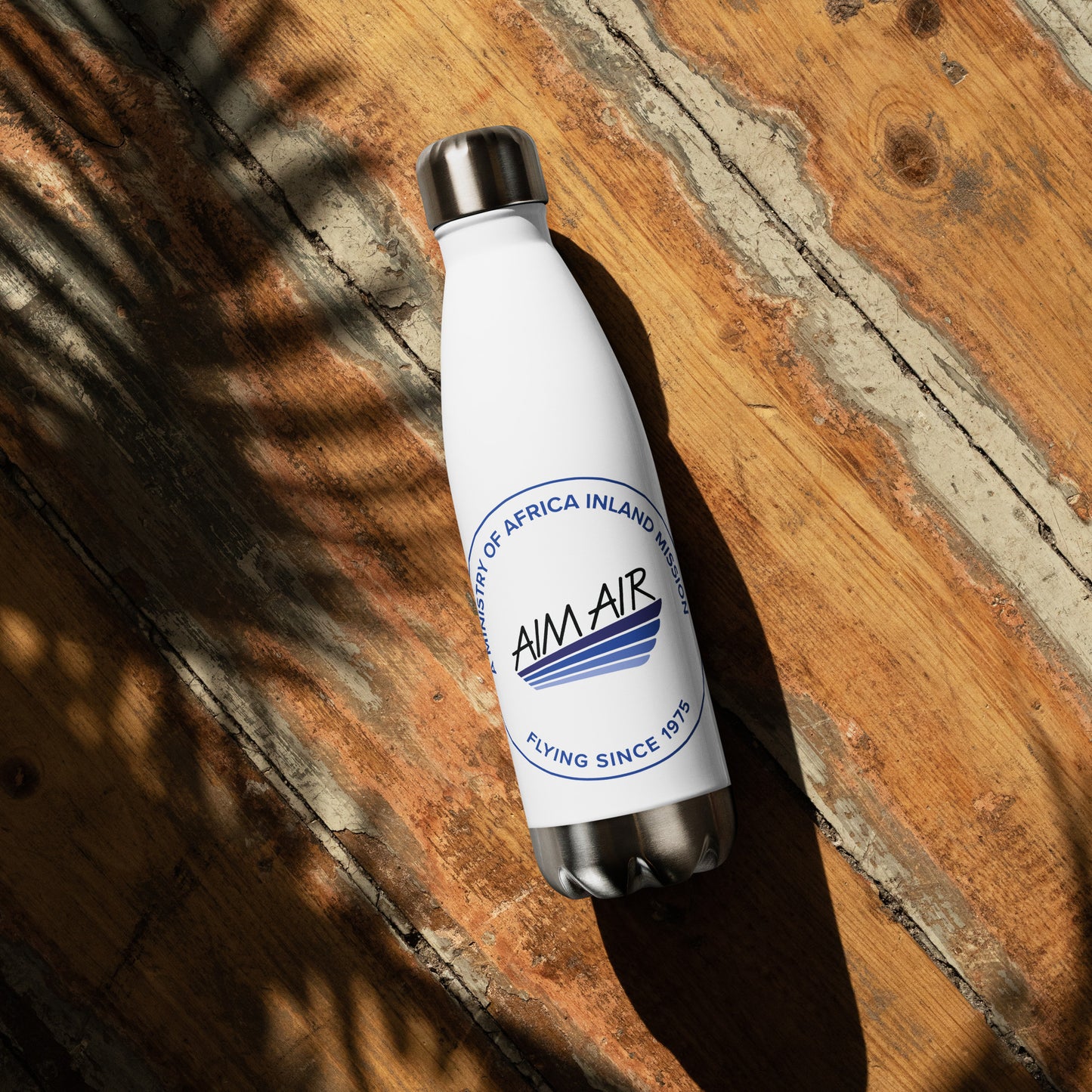 Stainless Steel Water Bottle (Blue Logo)