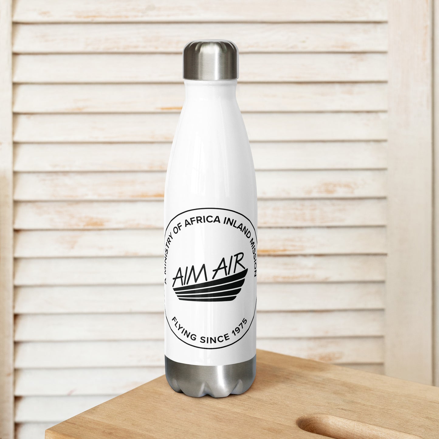 Stainless Steel Water Bottle (Black Logo)