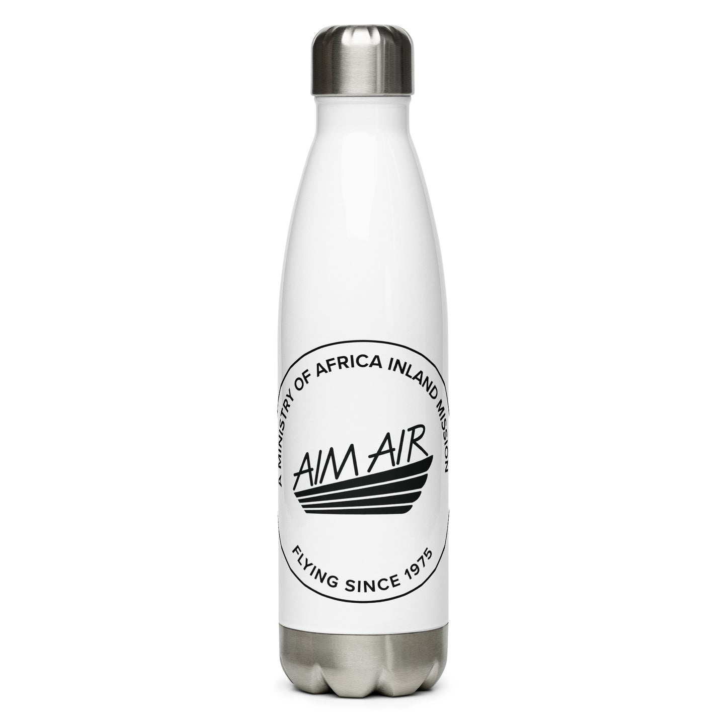 Stainless Steel Water Bottle (Black Logo)