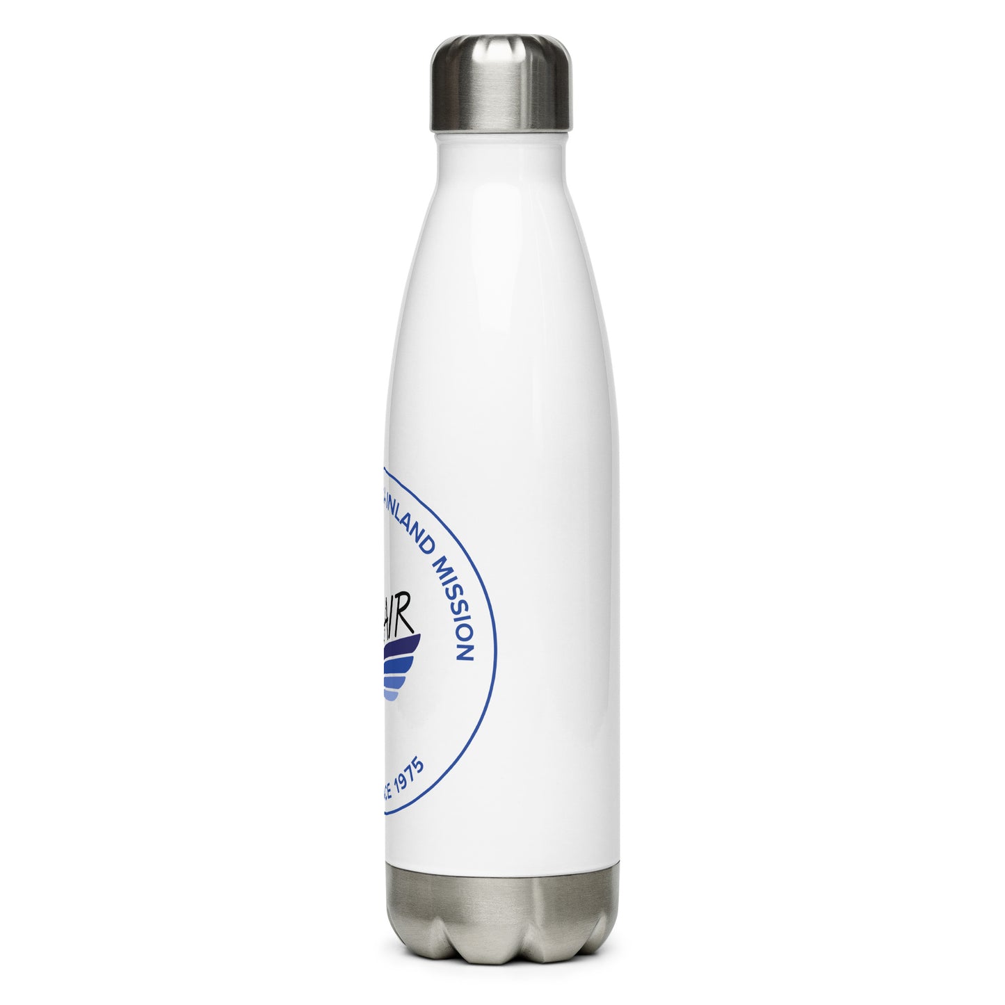 Stainless Steel Water Bottle (Blue Logo)