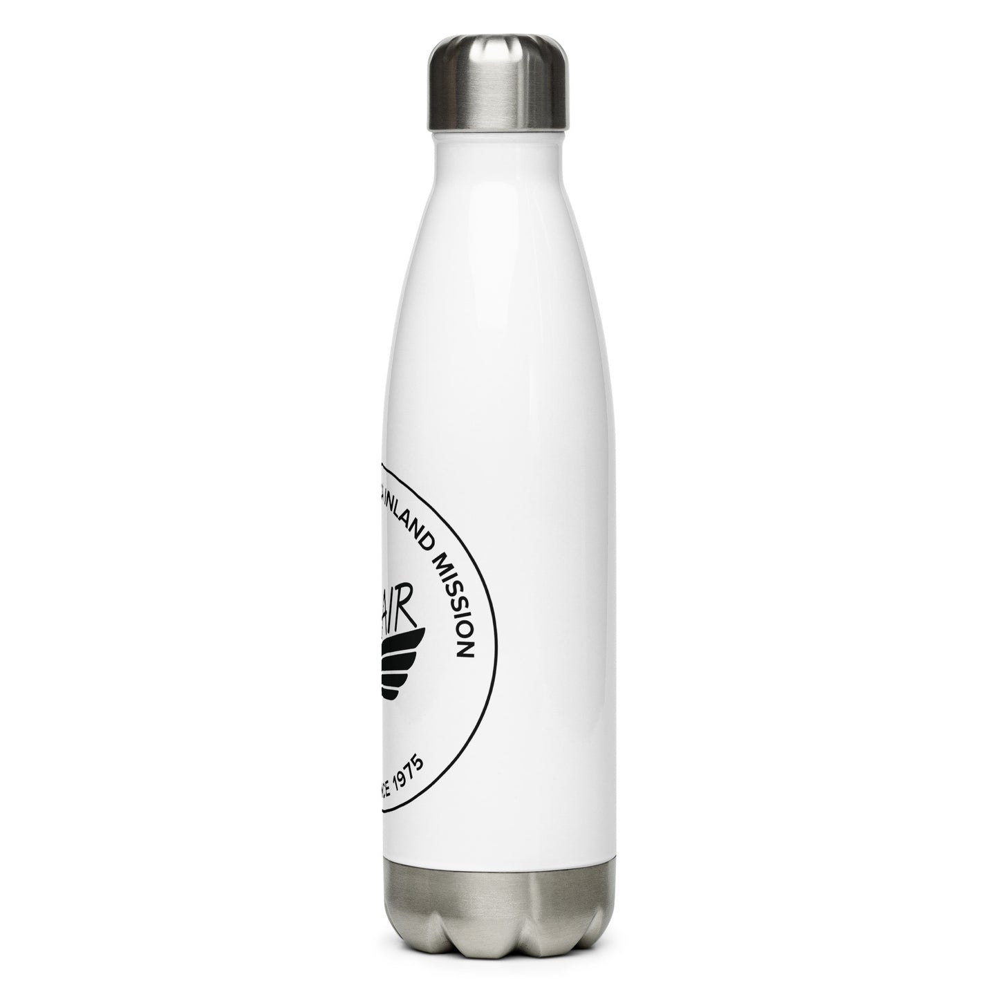 Stainless Steel Water Bottle (Black Logo)