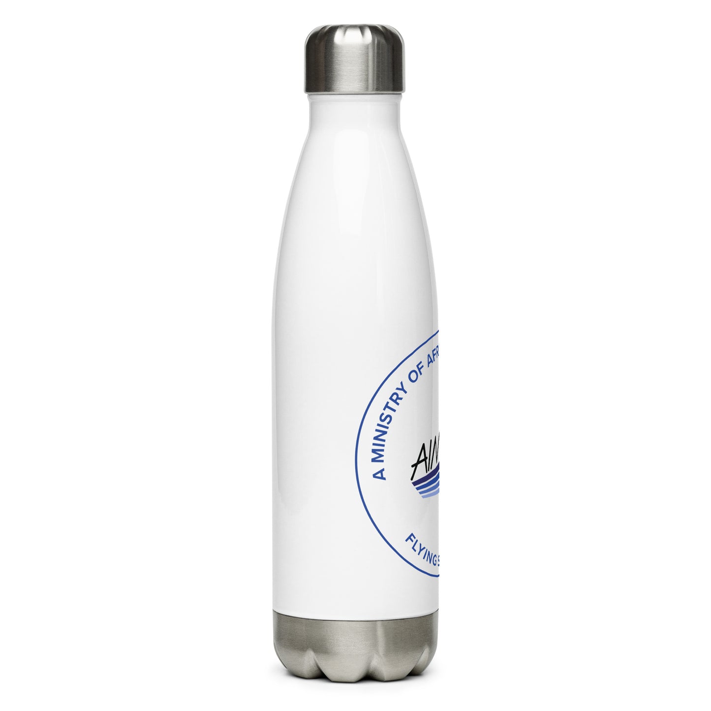 Stainless Steel Water Bottle (Blue Logo)