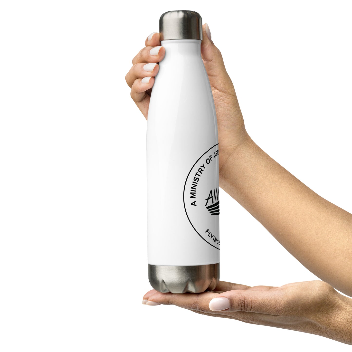 Stainless Steel Water Bottle (Black Logo)