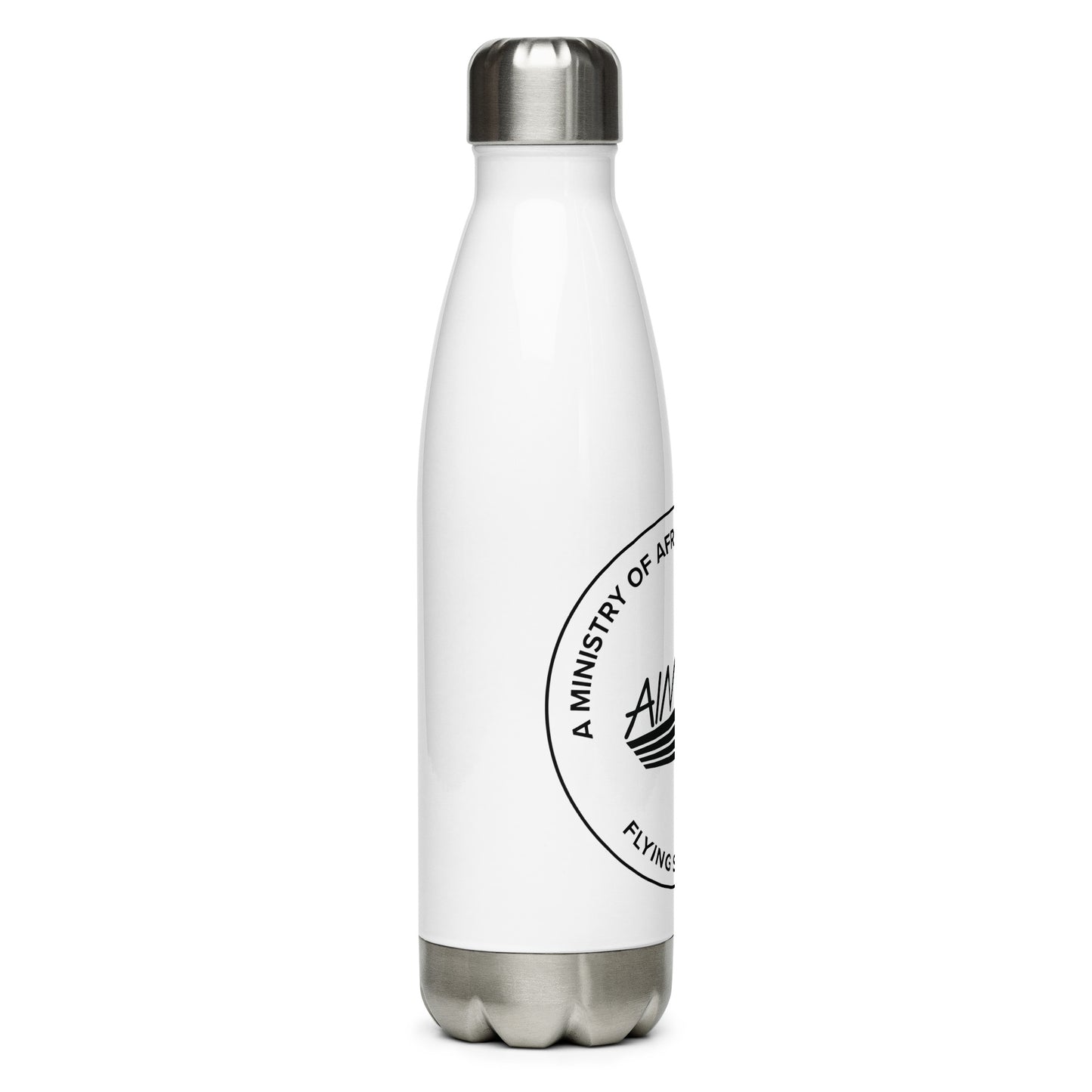 Stainless Steel Water Bottle (Black Logo)