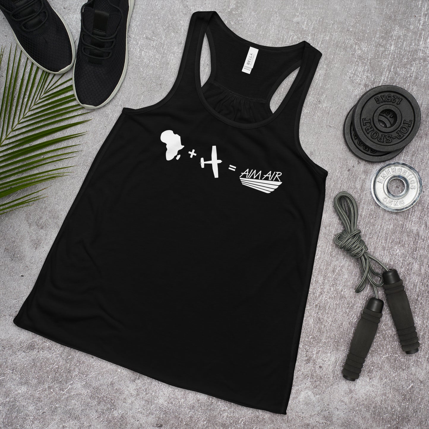 Africa + Aviation = AIM AIR Flowy Racerback Tank (White)