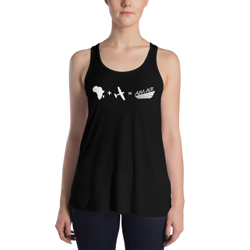 Africa + Aviation = AIM AIR Flowy Racerback Tank (White)