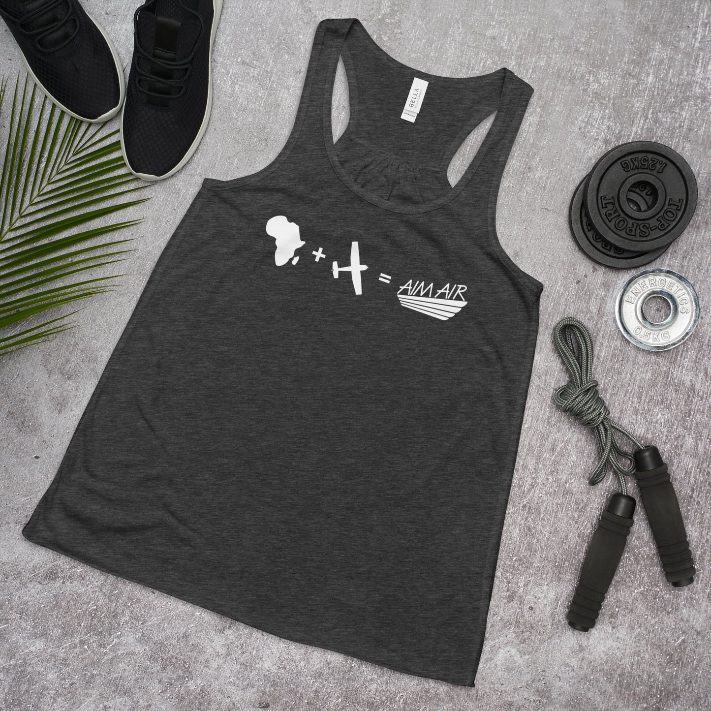 Africa + Aviation = AIM AIR Flowy Racerback Tank (White)