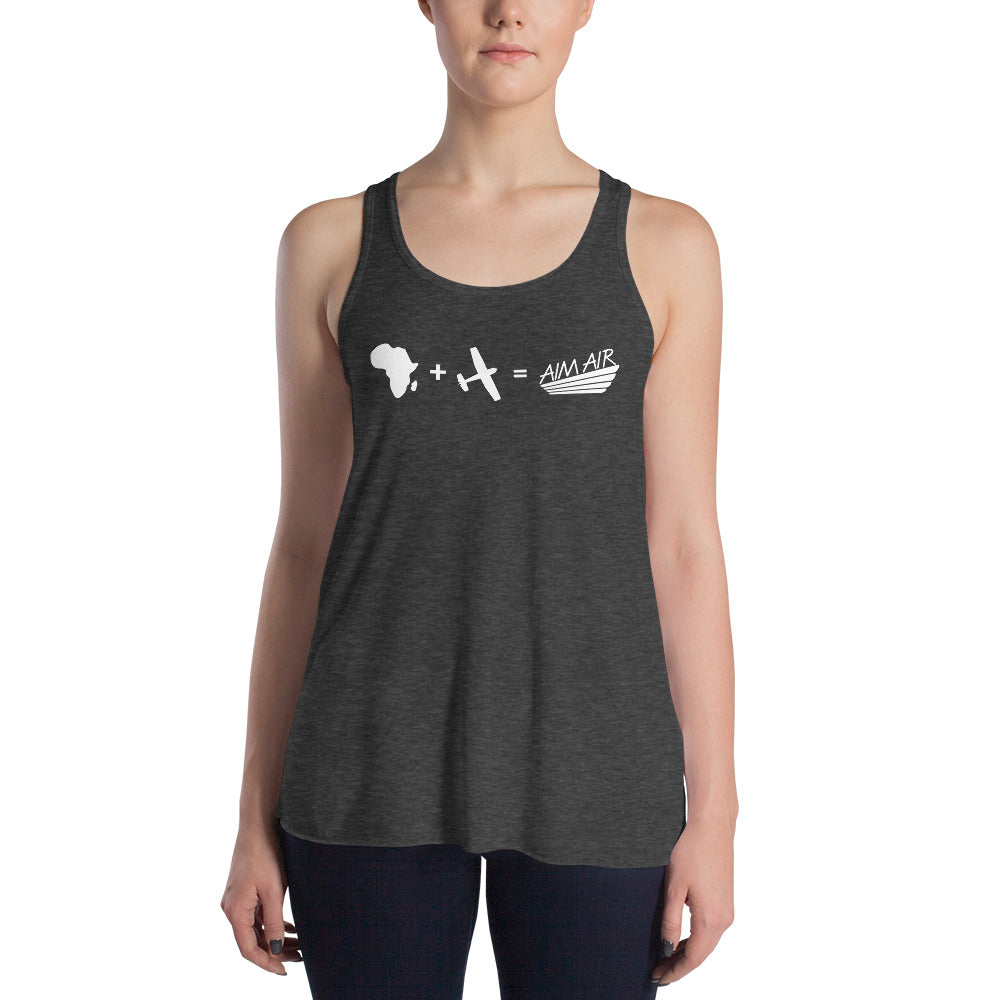 Africa + Aviation = AIM AIR Flowy Racerback Tank (White)