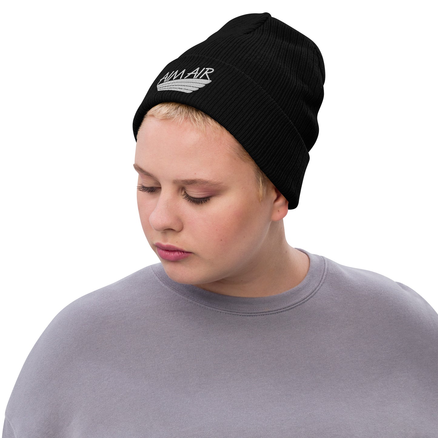 AIM AIR Ribbed knit beanie