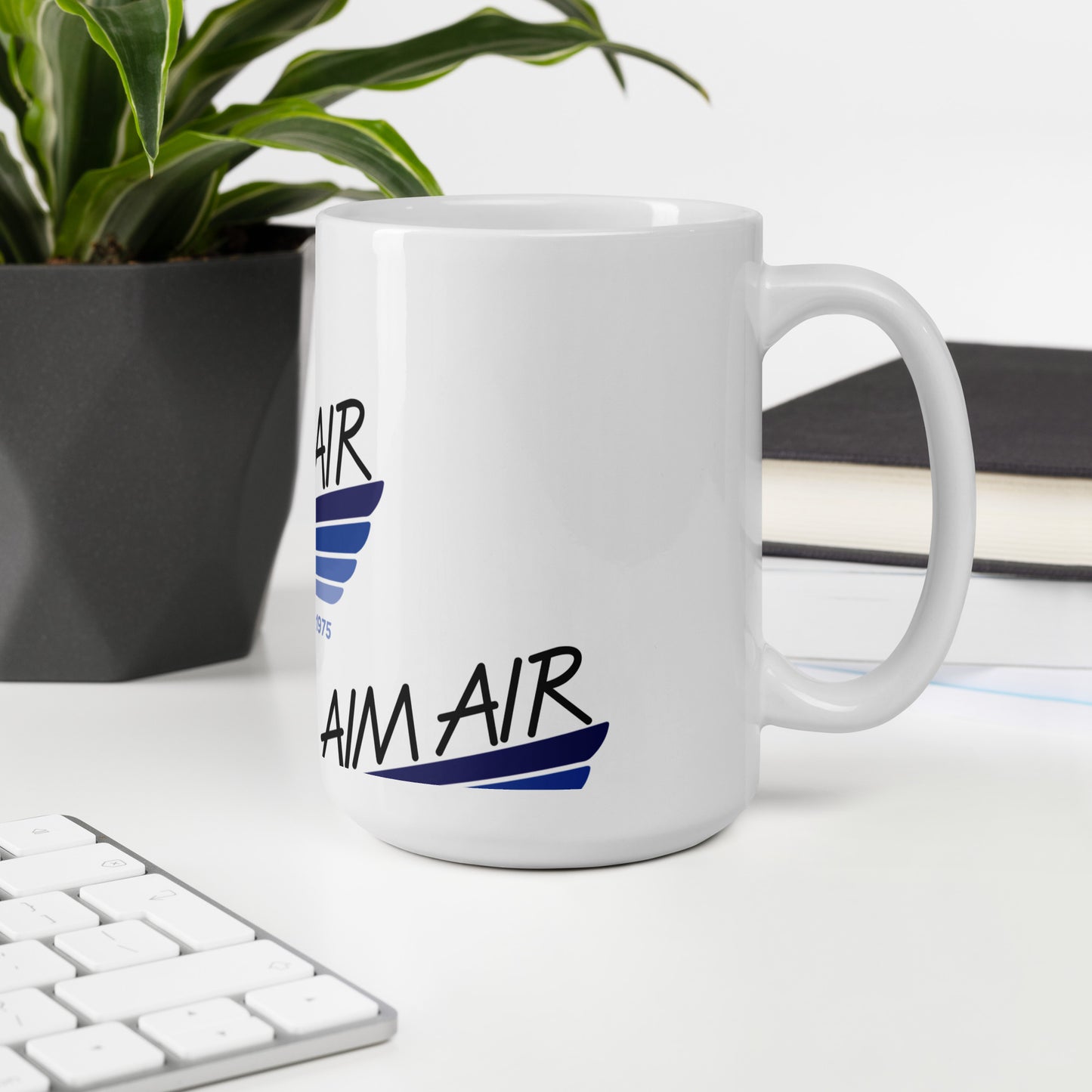 AIM AIR Logo White glossy mug