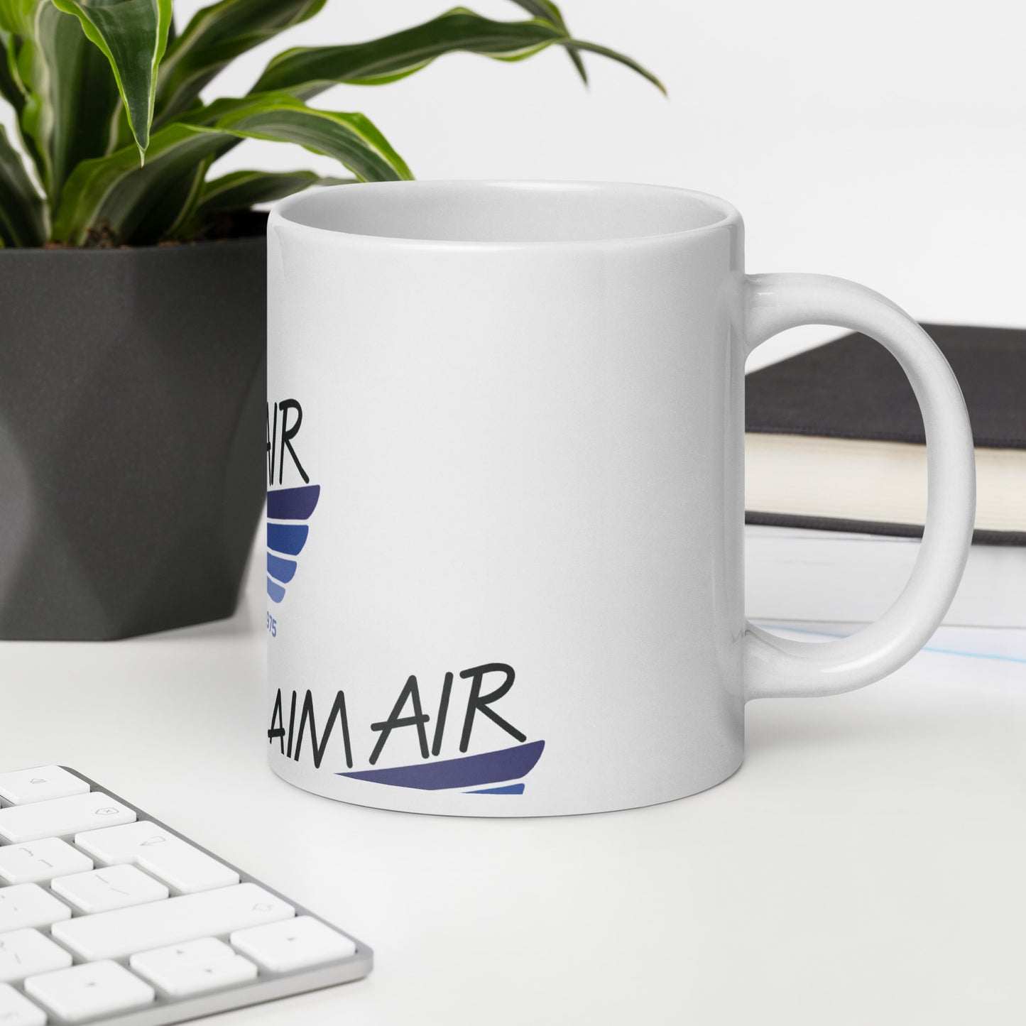 AIM AIR Logo White glossy mug