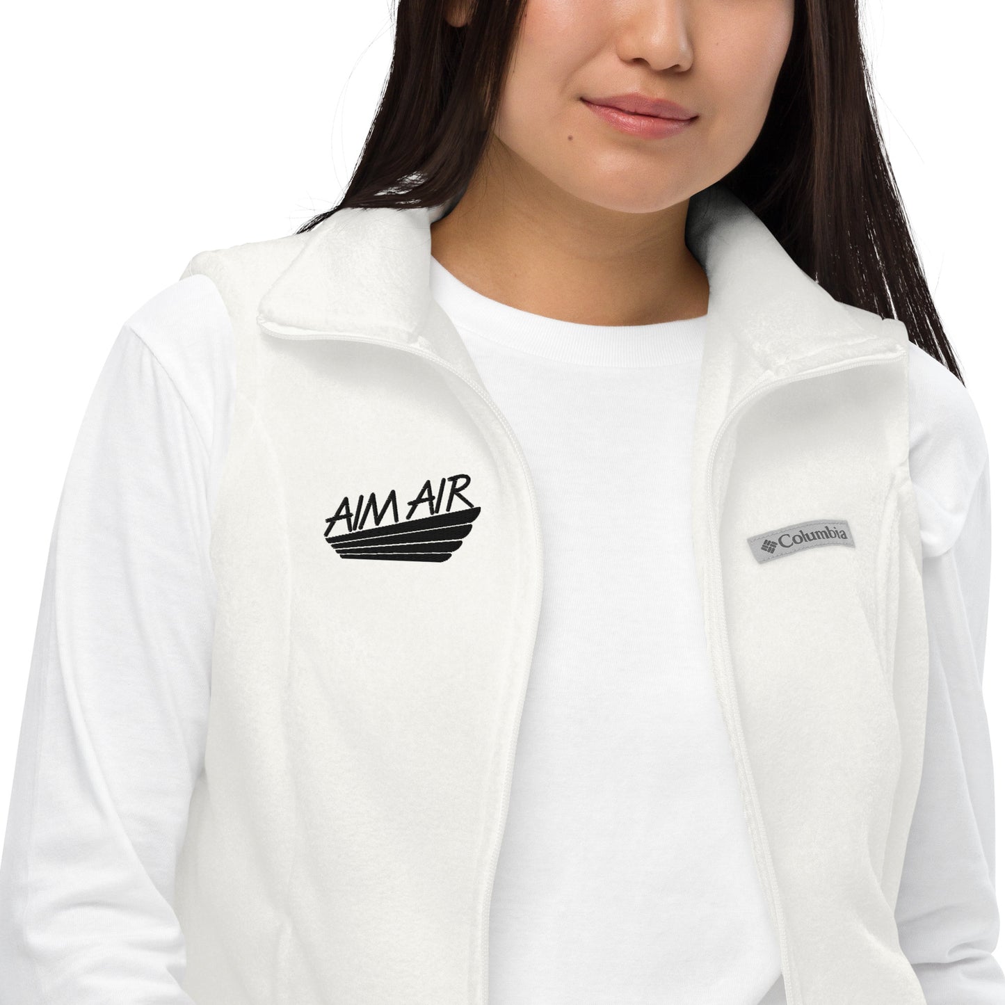 AIM AIR Women’s Columbia fleece vest (Black Logo)