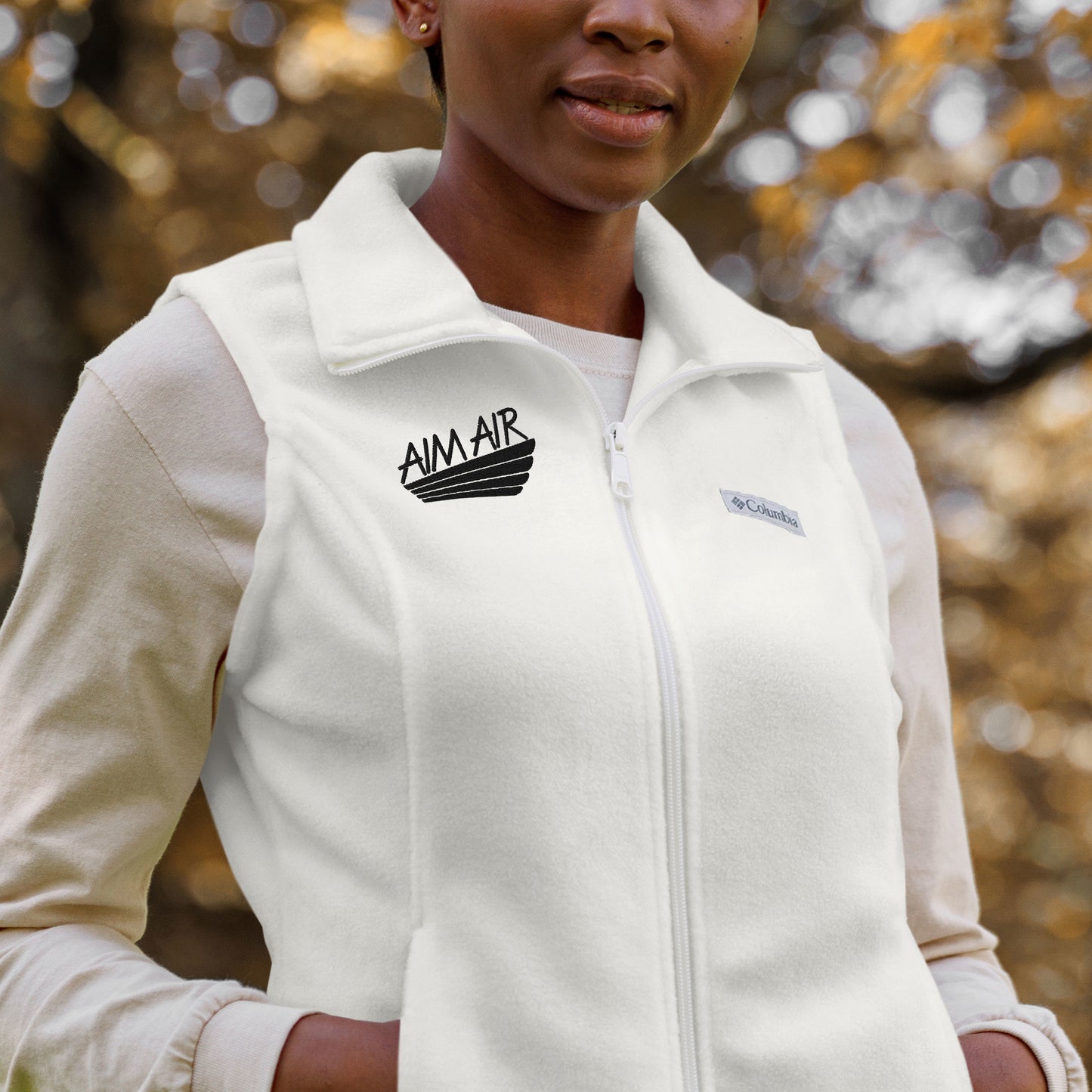 AIM AIR Women’s Columbia fleece vest (Black Logo)