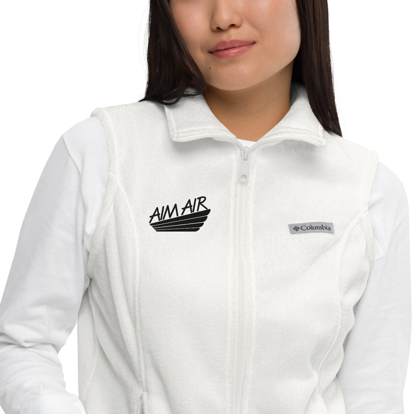 AIM AIR Women’s Columbia fleece vest (Black Logo)